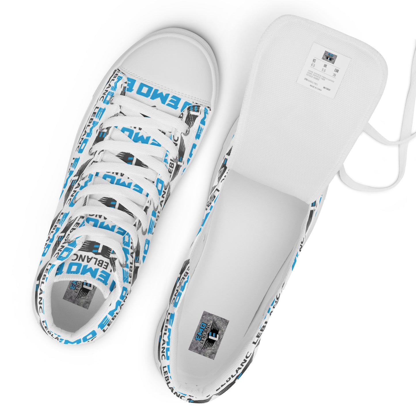 Emo LeBlanc's Men’s high top canvas shoes